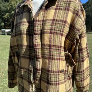 Plaid Button-Up Jacket by Pierre Cardin
